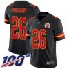 Nike Kansas City Chiefs #26 Damien Williams Black Stitched NFL Limited Rush 100th Season Jersey