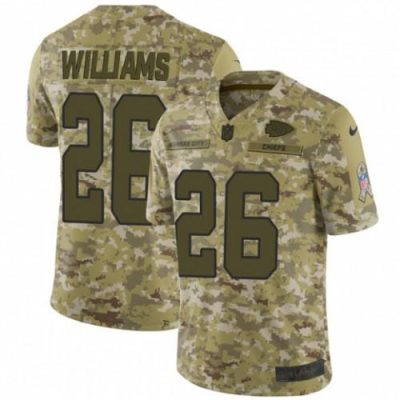 Nike Kansas City Chiefs #26 Damien Williams Camo Stitched NFL Limited 2018 Salute To Service Jersey