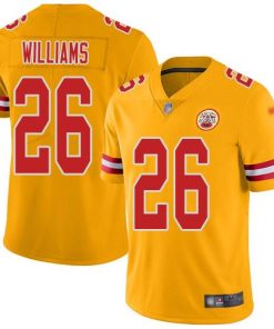 Nike Kansas City Chiefs #26 Damien Williams Gold Stitched NFL Limited Inverted Legend Jersey