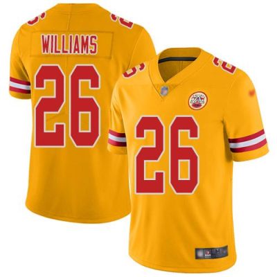 Nike Kansas City Chiefs #26 Damien Williams Gold Stitched NFL Limited Inverted Legend Jersey