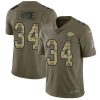 Nike Kansas City Chiefs #34 Carlos Hyde Olive/Camo Stitched NFL Limited 2017 Salute To Service Jersey