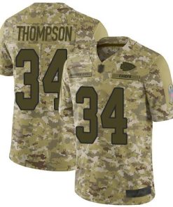 Nike Kansas City Chiefs #34 Darwin Thompson Camo Stitched NFL Limited 2018 Salute To Service Jersey