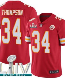 Nike Kansas City Chiefs #34 Darwin Thompson Red Super Bowl LIV 2020 Team Color Stitched NFL Vapor Untouchable Limited Jersey