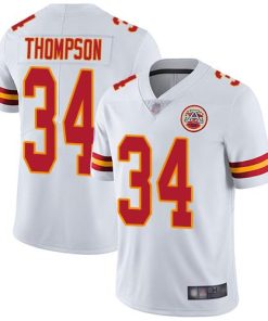 Nike Kansas City Chiefs #34 Darwin Thompson White Stitched NFL Vapor Untouchable Limited Jersey