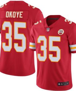 Nike Kansas City Chiefs #35 Christian Okoye Red Team Color Stitched NFL Vapor Untouchable Limited Jersey