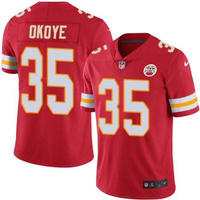 Nike Kansas City Chiefs #35 Christian Okoye Red Team Color Stitched NFL Vapor Untouchable Limited Jersey