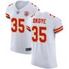 Nike Kansas City Chiefs #35 Christian Okoye White Stitched NFL Vapor Untouchable Limited Jersey