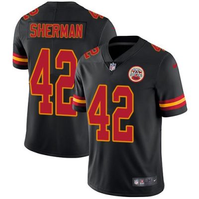 Nike Kansas City Chiefs #42 Anthony Sherman Black Stitched NFL Limited Rush Jersey
