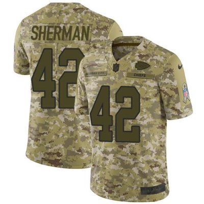 Nike Kansas City Chiefs #42 Anthony Sherman Camo Stitched NFL Limited 2018 Salute To Service Jersey