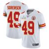 Nike Kansas City Chiefs #49 Daniel Sorensen White Super Bowl LV Bound Stitched NFL Vapor Untouchable Limited Jersey