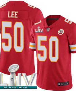 Nike Kansas City Chiefs #50 Darron Lee Red Super Bowl LIV 2020 Team Color Stitched NFL Vapor Untouchable Limited Jersey