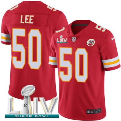 Nike Kansas City Chiefs #50 Darron Lee Red Super Bowl LIV 2020 Team Color Stitched NFL Vapor Untouchable Limited Jersey