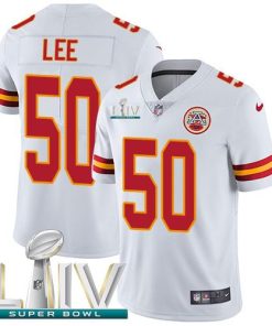 Nike Kansas City Chiefs #50 Darron Lee White Super Bowl LIV 2020 Stitched NFL Vapor Untouchable Limited Jersey