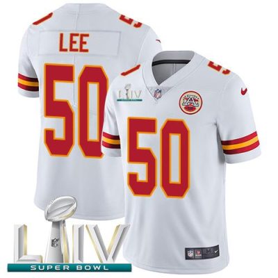 Nike Kansas City Chiefs #50 Darron Lee White Super Bowl LIV 2020 Stitched NFL Vapor Untouchable Limited Jersey