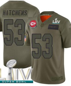 Nike Kansas City Chiefs #53 Anthony Hitchens Camo Super Bowl LIV 2020 Stitched NFL Limited 2019 Salute To Service Jersey