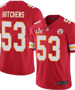 Nike Kansas City Chiefs #53 Anthony Hitchens Red Team Color Super Bowl LV Bound Stitched NFL Vapor Untouchable Limited Jersey
