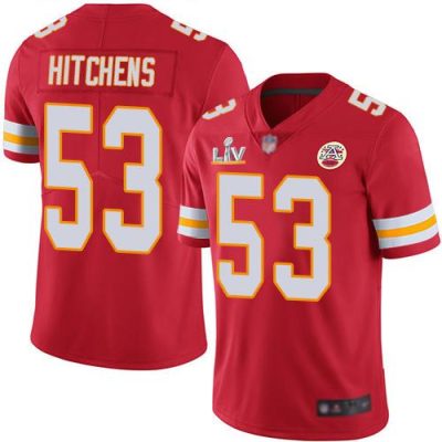 Nike Kansas City Chiefs #53 Anthony Hitchens Red Team Color Super Bowl LV Bound Stitched NFL Vapor Untouchable Limited Jersey