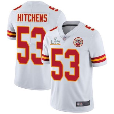 Nike Kansas City Chiefs #53 Anthony Hitchens White Super Bowl LV Bound Stitched NFL Vapor Untouchable Limited Jersey