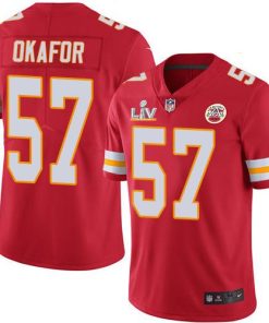 Nike Kansas City Chiefs #57 Alex Okafor Red Team Color Super Bowl LV Bound Stitched NFL Vapor Untouchable Limited Jersey