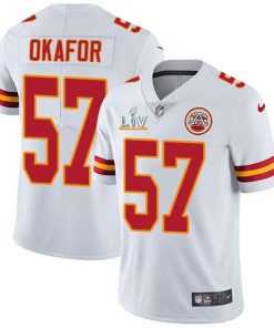 Nike Kansas City Chiefs #57 Alex Okafor White Super Bowl LV Bound Stitched NFL Vapor Untouchable Limited Jersey