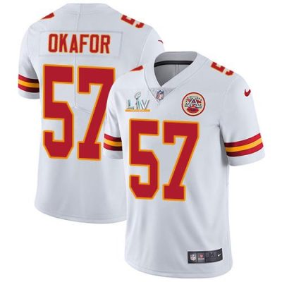 Nike Kansas City Chiefs #57 Alex Okafor White Super Bowl LV Bound Stitched NFL Vapor Untouchable Limited Jersey