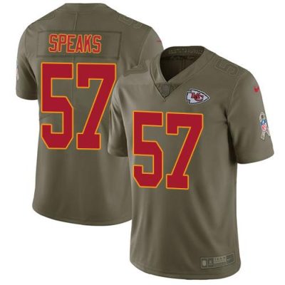Nike Kansas City Chiefs #57 Breeland Speaks Olive Stitched NFL Limited 2017 Salute To Service Jersey