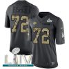 Nike Kansas City Chiefs #72 Eric Fisher Black Super Bowl LIV 2020 Stitched NFL Limited 2016 Salute to Service Jersey