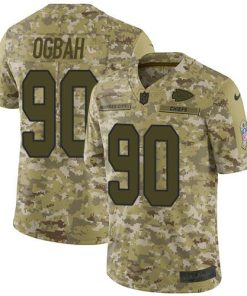 Nike Kansas City Chiefs #90 Emmanuel Ogbah Camo Stitched NFL Limited 2018 Salute To Service Jersey