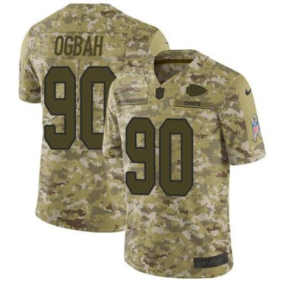 Nike Kansas City Chiefs #90 Emmanuel Ogbah Camo Stitched NFL Limited 2018 Salute To Service Jersey