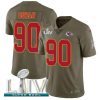 Nike Kansas City Chiefs #90 Emmanuel Ogbah Olive Super Bowl LIV 2020 Stitched NFL Limited 2017 Salute To Service Jersey