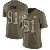 Nike Kansas City Chiefs #91 Derrick Nnadi Olive/Camo Super Bowl LV Bound Stitched NFL Limited 2017 Salute To Service Jersey