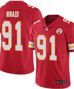 Nike Kansas City Chiefs #91 Derrick Nnadi Red Team Color Stitched NFL Vapor Untouchable Limited Jersey