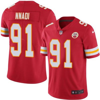 Nike Kansas City Chiefs #91 Derrick Nnadi Red Team Color Stitched NFL Vapor Untouchable Limited Jersey