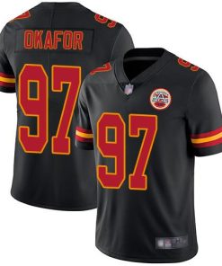 Nike Kansas City Chiefs #97 Alex Okafor Black Stitched NFL Limited Rush Jersey