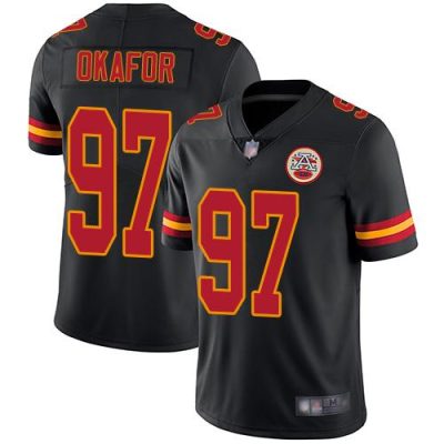 Nike Kansas City Chiefs #97 Alex Okafor Black Stitched NFL Limited Rush Jersey
