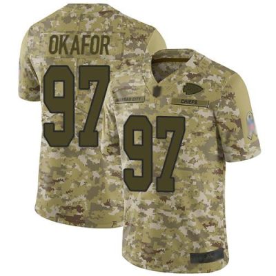 Nike Kansas City Chiefs #97 Alex Okafor Camo Stitched NFL Limited 2018 Salute To Service Jersey