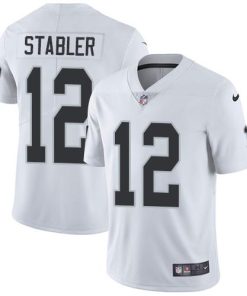 Nike Las Vegas Raiders #12 Kenny Stabler White Stitched NFL Vapor Untouchable Limited Jersey