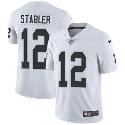 Nike Las Vegas Raiders #12 Kenny Stabler White Stitched NFL Vapor Untouchable Limited Jersey