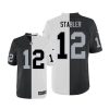 Nike Las Vegas Raiders #12 Kenny Stabler White/Black Stitched NFL Elite Split Jersey