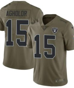 Nike Las Vegas Raiders #15 Nelson Agholor Olive Stitched NFL Limited 2017 Salute To Service Jersey