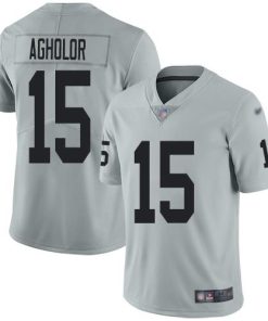 Nike Las Vegas Raiders #15 Nelson Agholor Silver Stitched NFL Limited Inverted Legend Jersey
