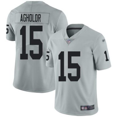 Nike Las Vegas Raiders #15 Nelson Agholor Silver Stitched NFL Limited Inverted Legend Jersey