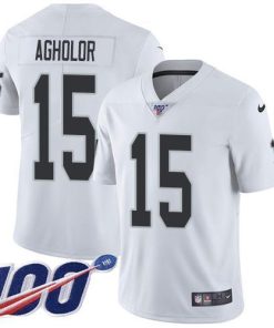 Nike Las Vegas Raiders #15 Nelson Agholor White Stitched NFL 100th Season Vapor Untouchable Limited Jersey