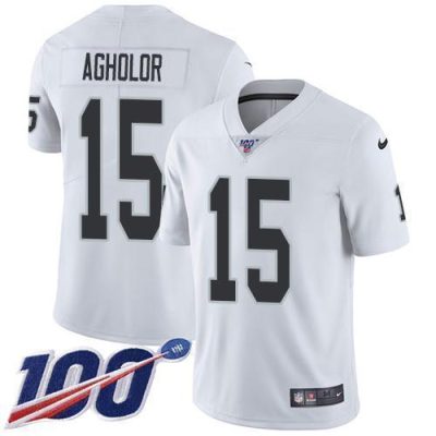 Nike Las Vegas Raiders #15 Nelson Agholor White Stitched NFL 100th Season Vapor Untouchable Limited Jersey