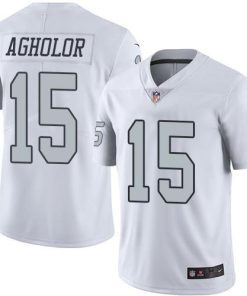 Nike Las Vegas Raiders #15 Nelson Agholor White Stitched NFL Limited Rush Jersey