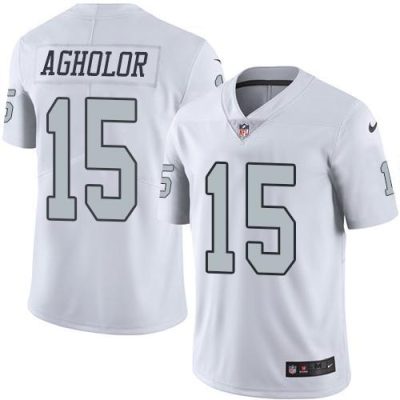 Nike Las Vegas Raiders #15 Nelson Agholor White Stitched NFL Limited Rush Jersey