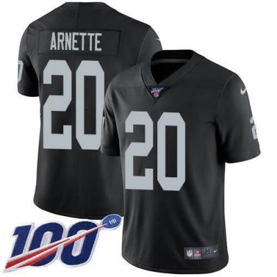 Nike Las Vegas Raiders #20 Damon Arnette Black Team Color Stitched NFL 100th Season Vapor Untouchable Limited Jersey