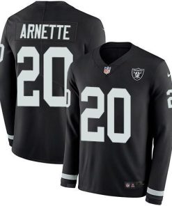 Nike Las Vegas Raiders #20 Damon Arnette Black Team Color Stitched NFL Limited Therma Long Sleeve Jersey