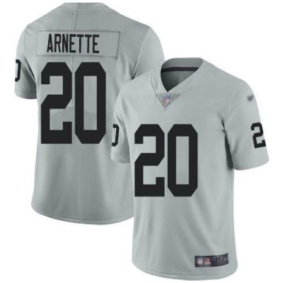 Nike Las Vegas Raiders #20 Damon Arnette Silver Stitched NFL Limited Inverted Legend Jersey