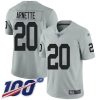 Nike Las Vegas Raiders #20 Damon Arnette Silver Stitched NFL Limited Inverted Legend 100th Season Jersey